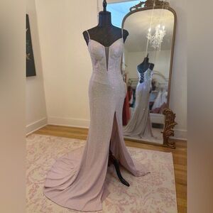 Portia and Scarlett Light Pink Backless Gown